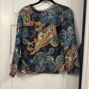 J. Crew Multicolor Paisley Blouse